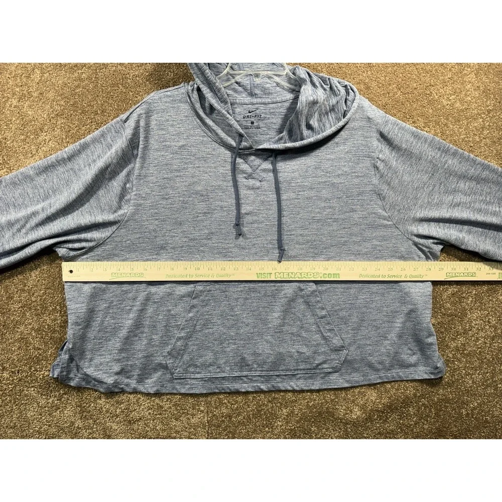 Women's Nike Diffused Blue Yoga Jersey Cropped Hoodie - 3X‎ - Excellent